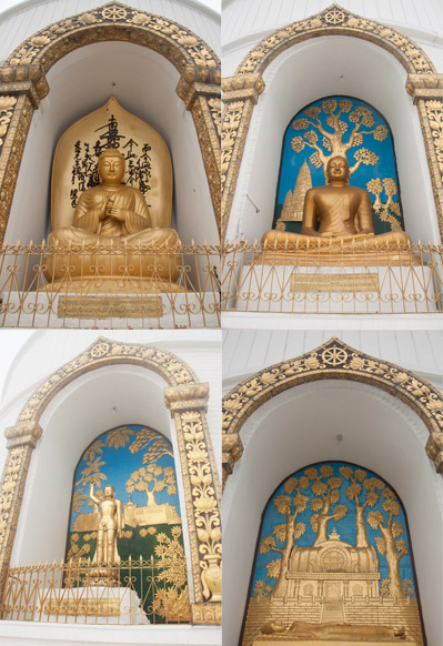 empat-patung-buddha-di-peace-pagoda